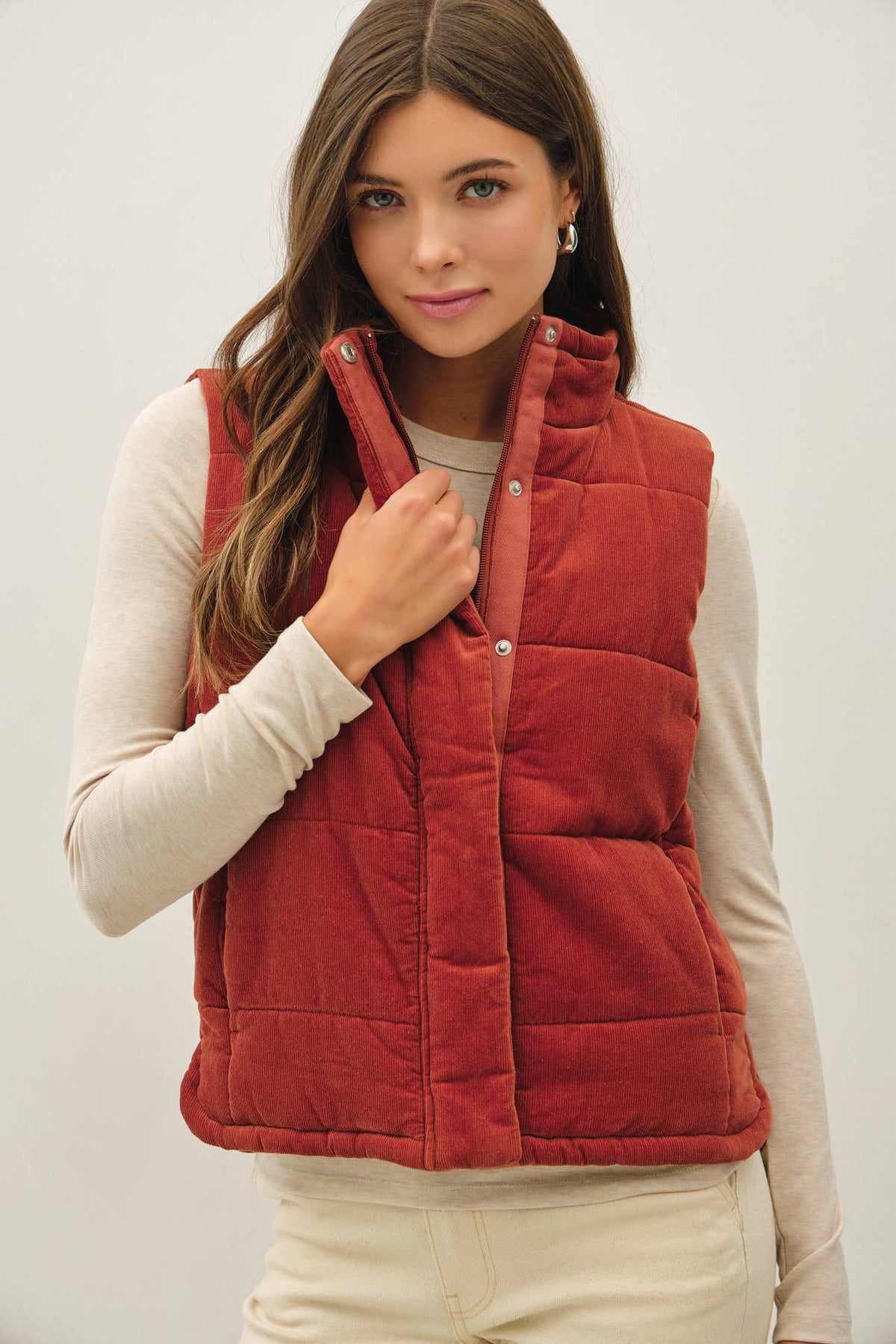 Good Call Corduroy Puffer Vest