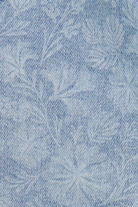 KanCan Wildflower Denim Shorts:  Light Wash