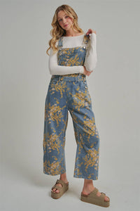 The Golden Hour Floral Denim Overalls