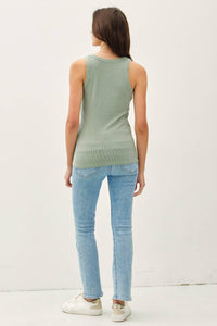 The Maeve Ribbed Tank – Garment Washed Ultra Soft Layering Tank Top