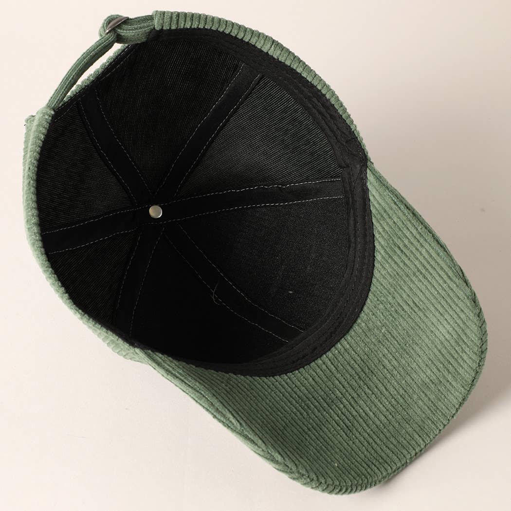 Howdy Darlin’ Corduroy Patch Baseball Cap – Vintage Western Adjustable Hat