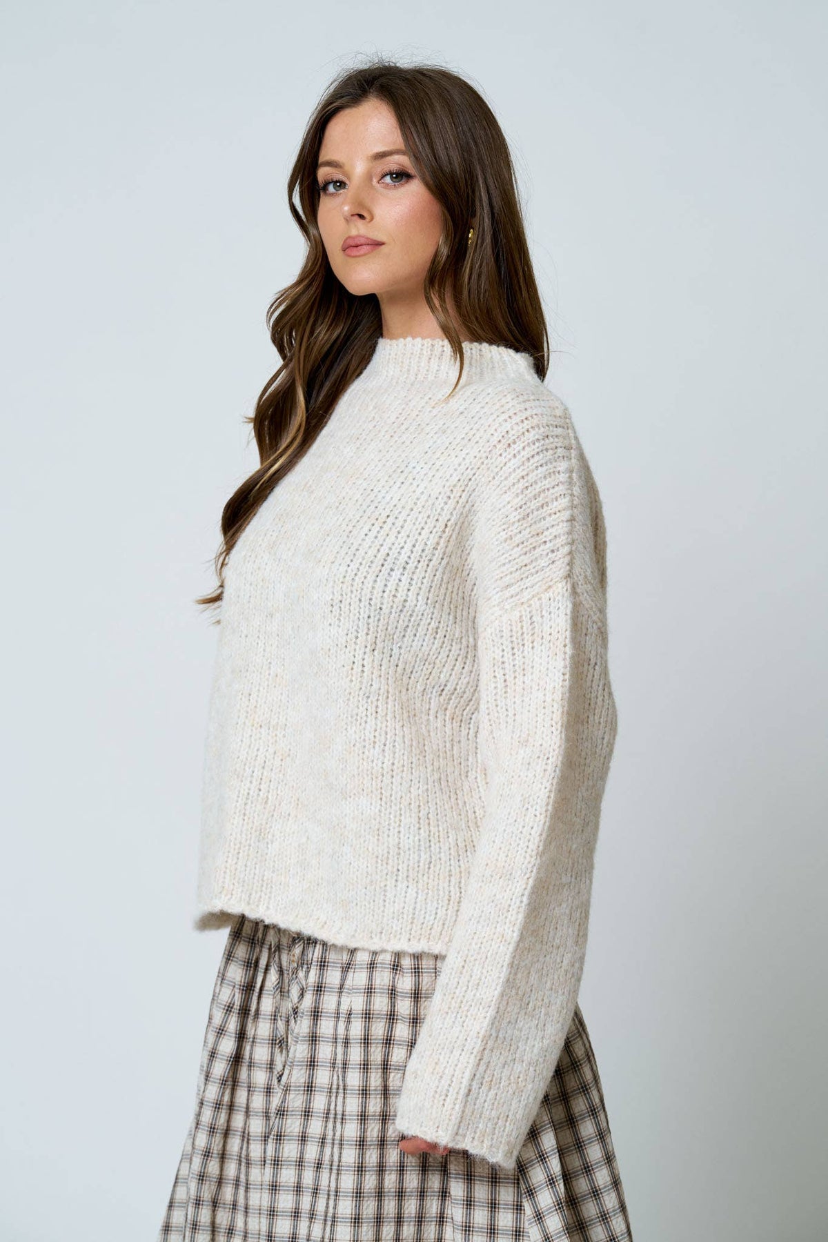 Nothing Extra Mock Neck Sweater