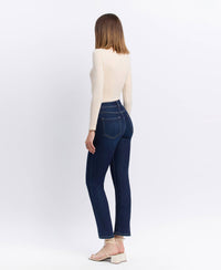 Vervet By Flying Monkey "Maren" High Rise Slim Straight Ankle Jeans – Dark Wash Denim