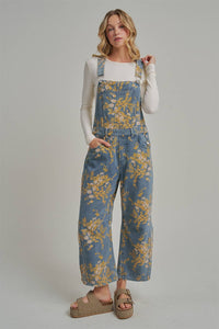 The Golden Hour Floral Denim Overalls