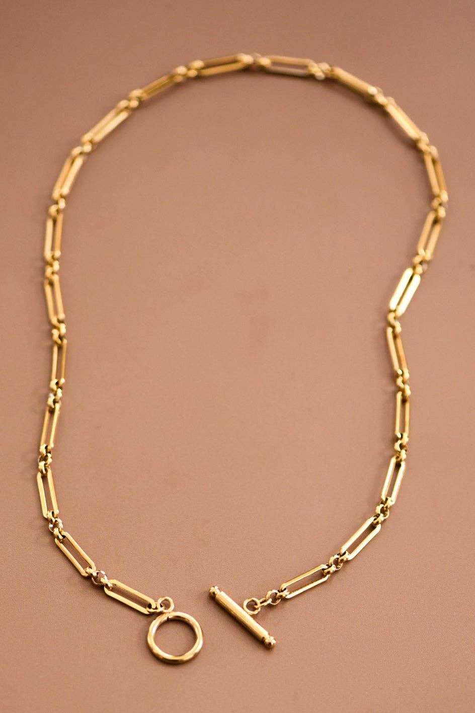 The Hawthorne Layered Paperclip Chain Necklace – 18K Gold Plated Waterproof Stainless Steel Necklace
