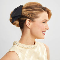 Kitsch Recycled Fabric Bow Hair Clip 1pc- Black
