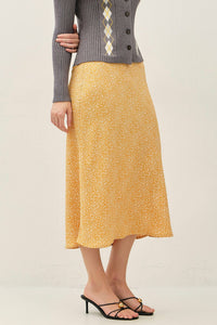 The Vivienne Mixed Print Midi Skirt – Floral & Leopard Retro Feminine Skirt