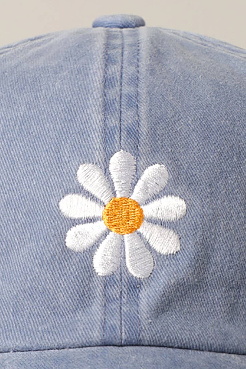 The Daisy Days Baseball Cap – Embroidered Cotton Adjustable Hat