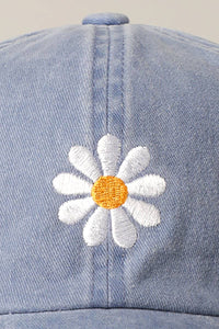 The Daisy Days Baseball Cap – Embroidered Cotton Adjustable Hat