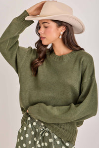 Easy Days Lightweight Sweater: Olive