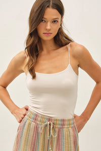 The Harlow Double-Lined Essential Cami – Smooth Stretch Spaghetti Strap Tank for Women