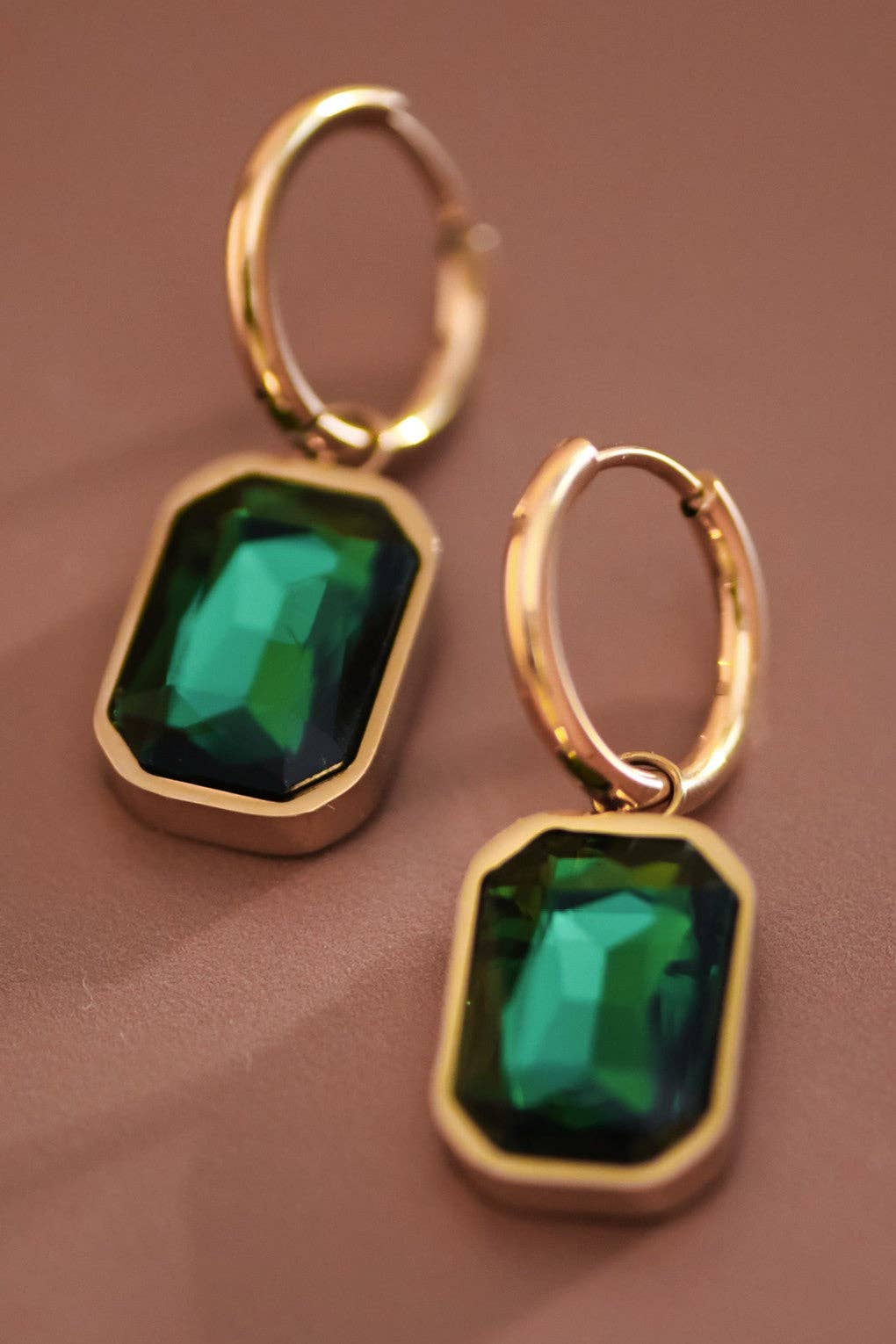 18K Gold Plated Waterproof Stainless Steel Drop Earrings