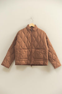 Autumn Haven Quilted Jacket – Relaxed Fit Puffer Coat with Adjustable Hem