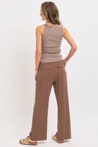 The Cocoa Linen Blend Pull-On Pants