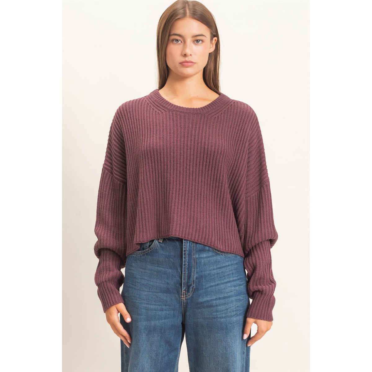 No Rush Cropped Sweater