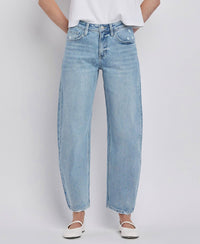 The Josie High Rise Barrel Leg Jeans – Ankle-Length Denim with Vintage Fit & Comfort Stretch