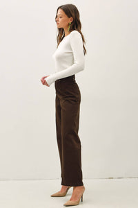 The Delaney Fine Ribbed Top