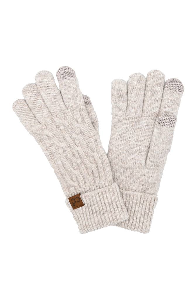 C.C Chain Link Cable Knit Gloves