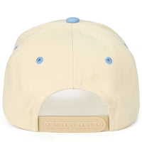 C.C MAKE HEAVEN CROWDED Letter Embroidered Trucker Hat: Sky Blue