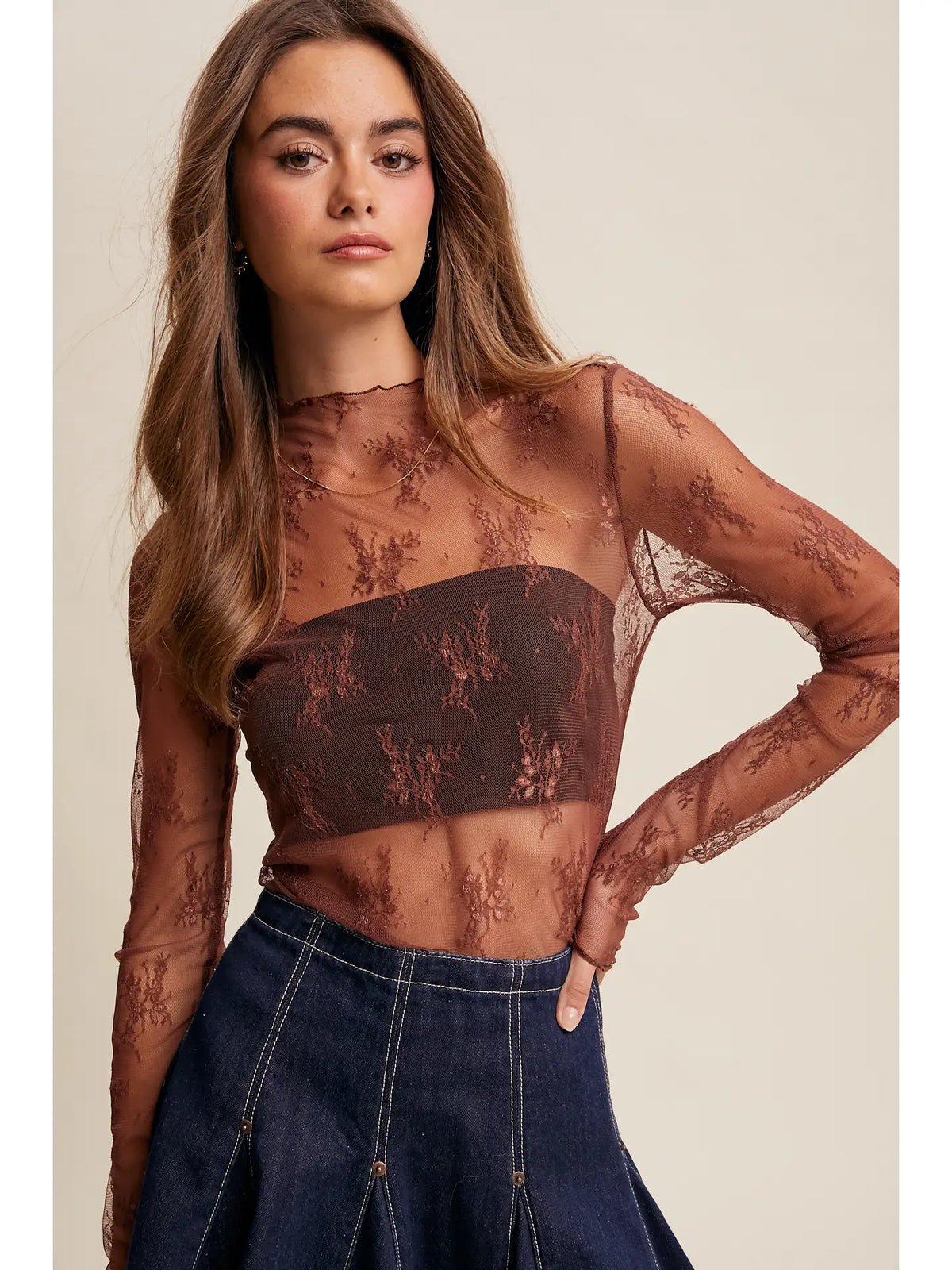 Camille Lace Layering Top