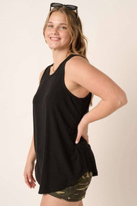 The Rylie Plus Ribbed Tank – Curved Hem Sleeveless Knit (XL-2X)
