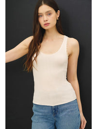 The Clara Lace Trim Knit Tank