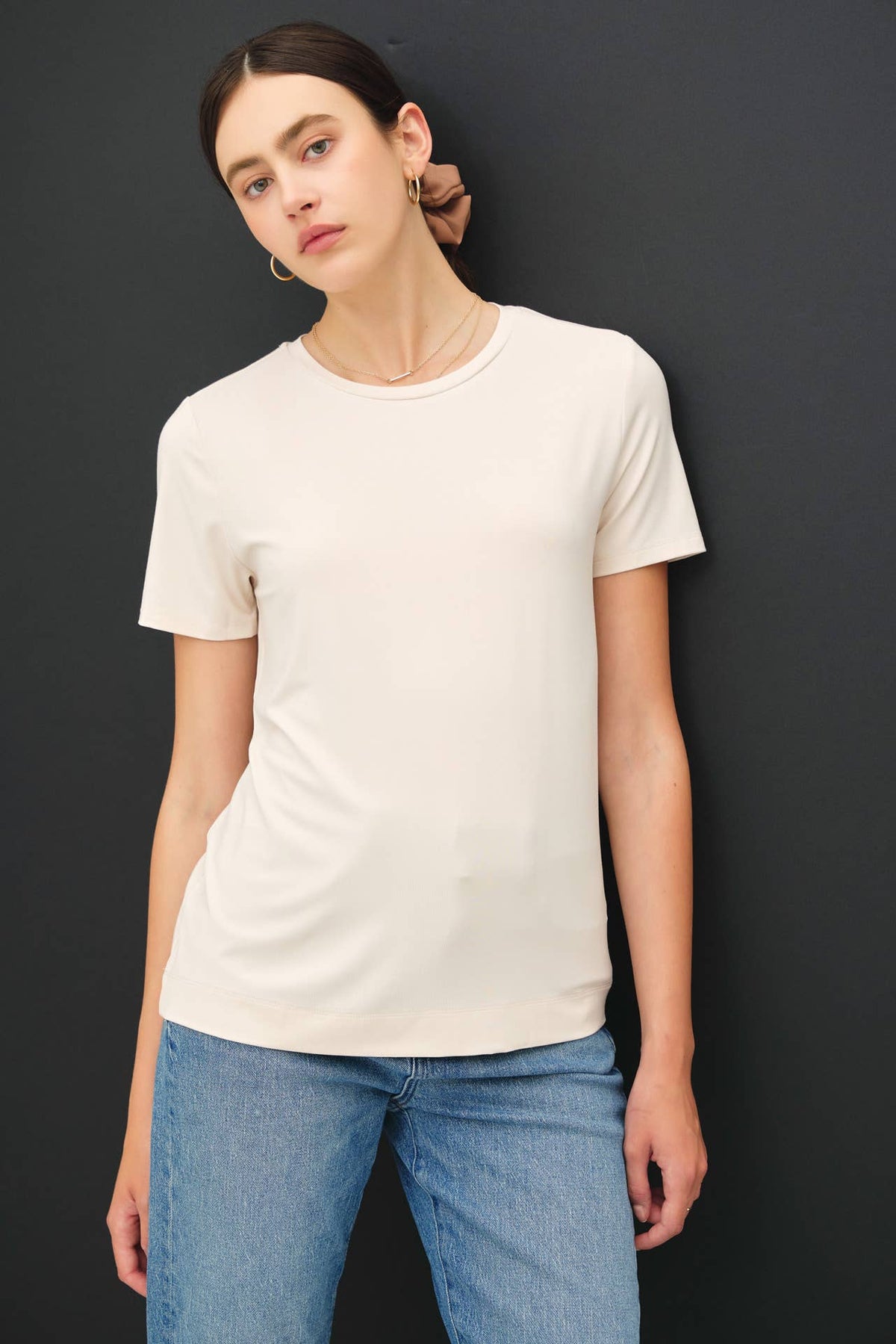 The Willow Bamboo Modal Tee – Soft Relaxed Fit Essential Round Neck T-Shirt