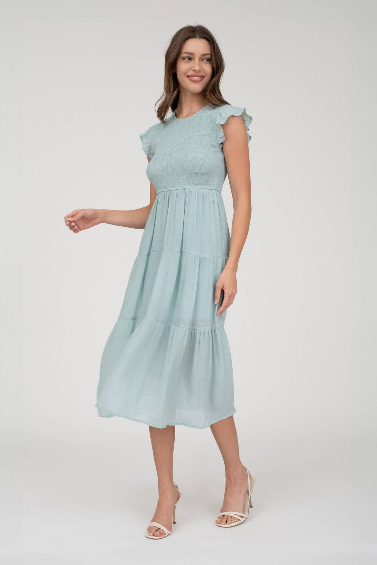 Perfect Day Smocked Tiered Midi Dress