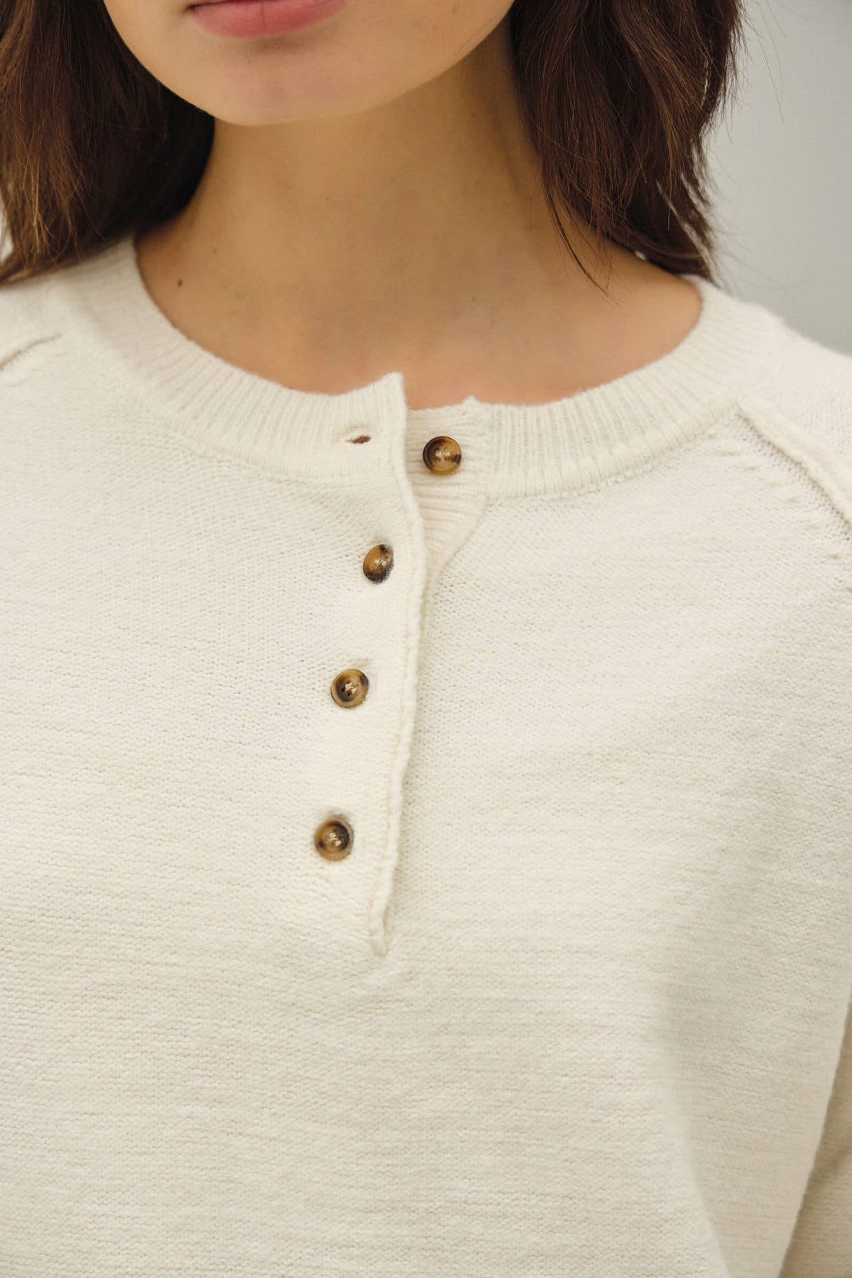 Take It Easy Henley Sweater