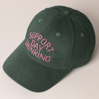 Support Day Drinking Embroidered Baseball Cap – Adjustable Cotton Hat (2 Color Options)
