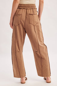 Vintage Wash Utility Pants: Latte