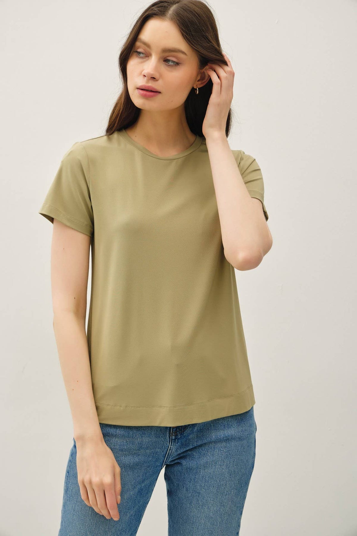 The Willow Bamboo Modal Tee – Soft Relaxed Fit Essential Round Neck T-Shirt