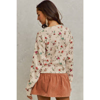 Love Grows Here Floral Sweater: Ivory