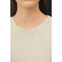 The Merrin Classic Ribbed Baby Tee – Fitted Crew Neck Essential T-Shirt for Women