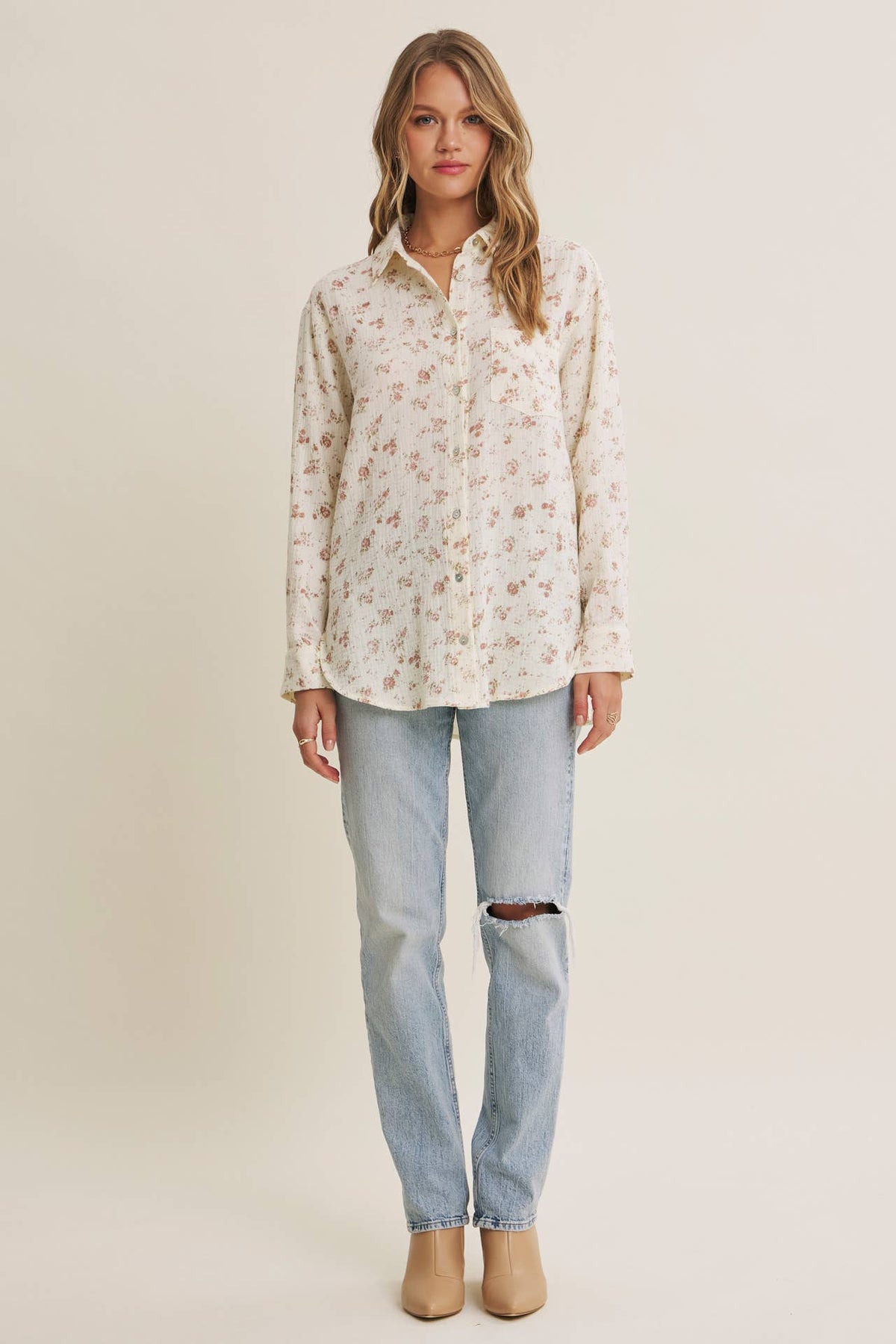 Sweet Meadow Floral Button Down
