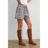 Vintage Bloom Drawstring Shorts