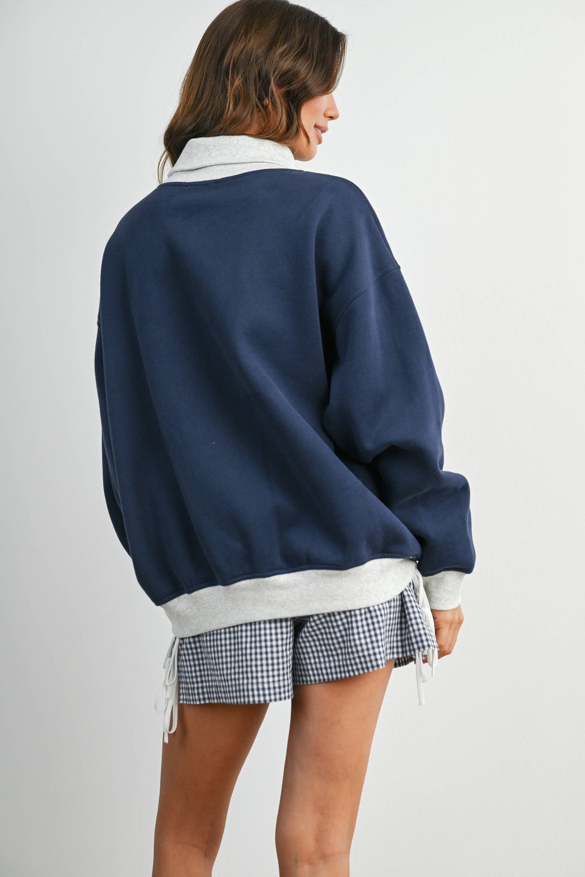 The Fireside Contrast Turtleneck Oversized Sweatshirt