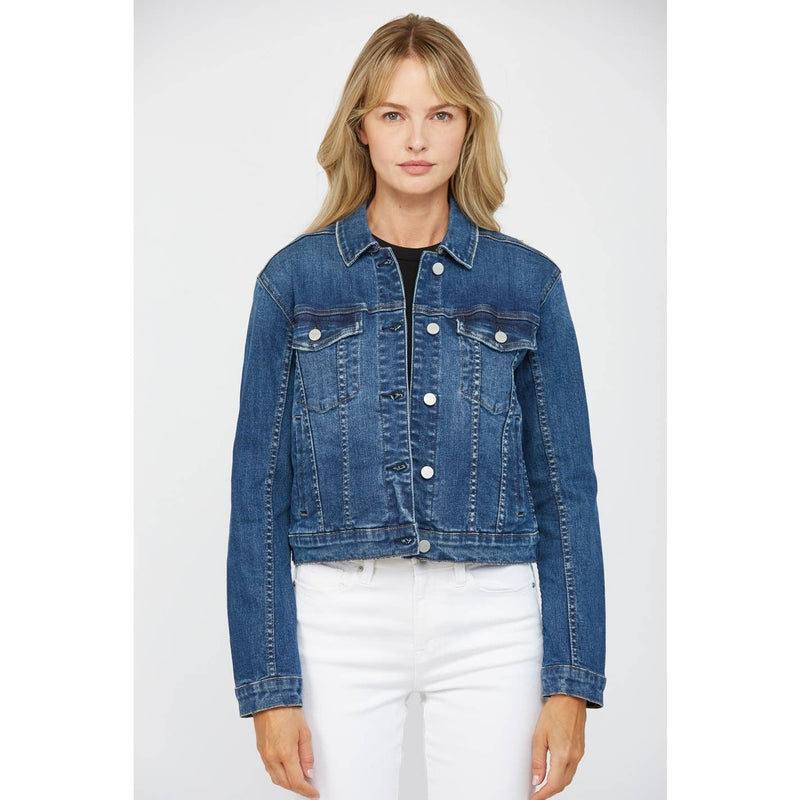 Mica Denim "Elowen" Dark Wash Denim Jacket – Classic California Cool