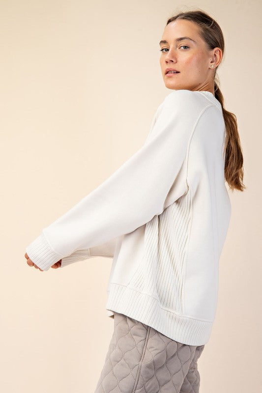 Valerie Hybrid Crew Neck Pullover