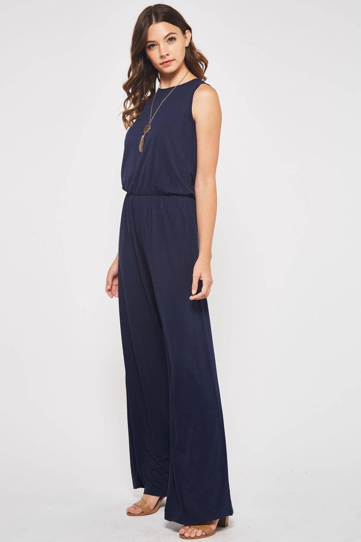 The Sierra Wide Leg Sleeveless Jumpsuit