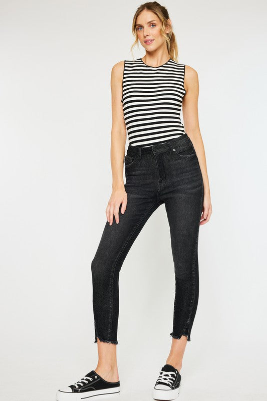 KanCan Jessa High Rise Ankle Skinny Jeans: Vintage Black