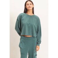 The Reset Mineral Wash Cropped Sweatshirt