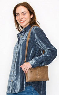 Ella  Two-Compartment Crossbody Bag with Braid Detail