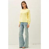 The Cambria Cotton Blend Knit Sweater:  Lightweight Raglan Crew Neck Pullover