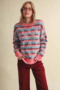 Something Different Geometric Sweater: Multi
