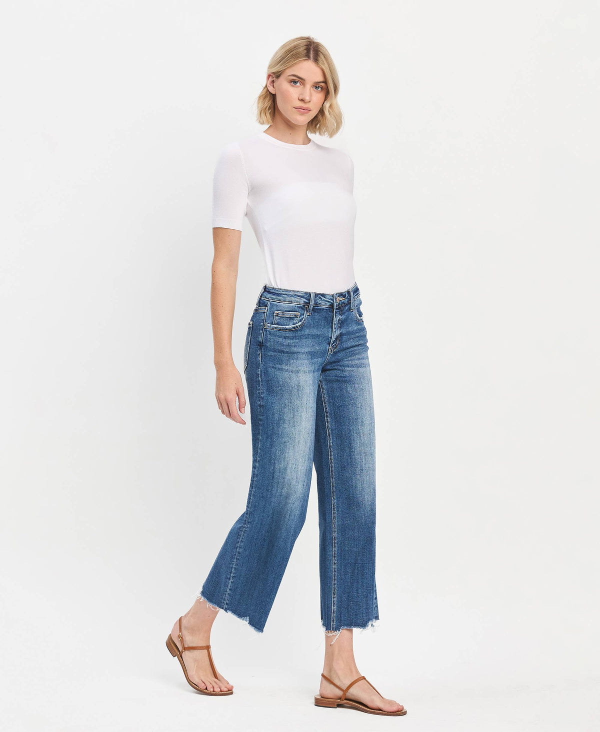 The Ellery Mid Rise Raw Hem Wide Leg Jeans – Lovervet by Flying Monkey