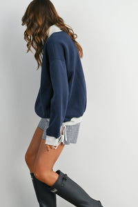 The Fireside Contrast Turtleneck Oversized Sweatshirt