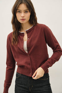 Just a Hint Cardigan: Brown