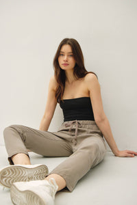 The Lara Lightweight Tencel Jogger – Taupe, Camel & Charcoal