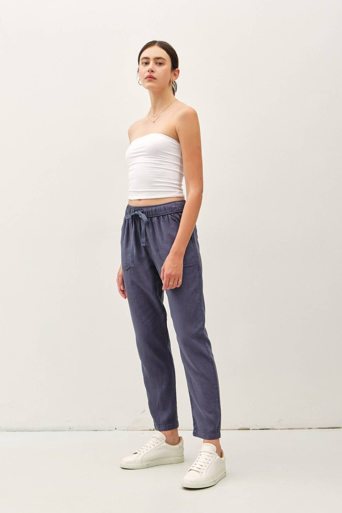 The Lara Lightweight Tencel Jogger – Taupe, Camel & Charcoal